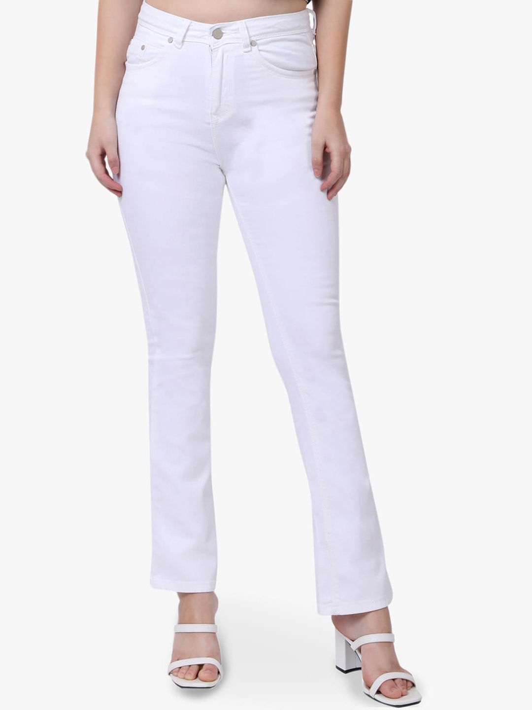 

Recap Women Bootcut High-Rise Comfort Jeans, White