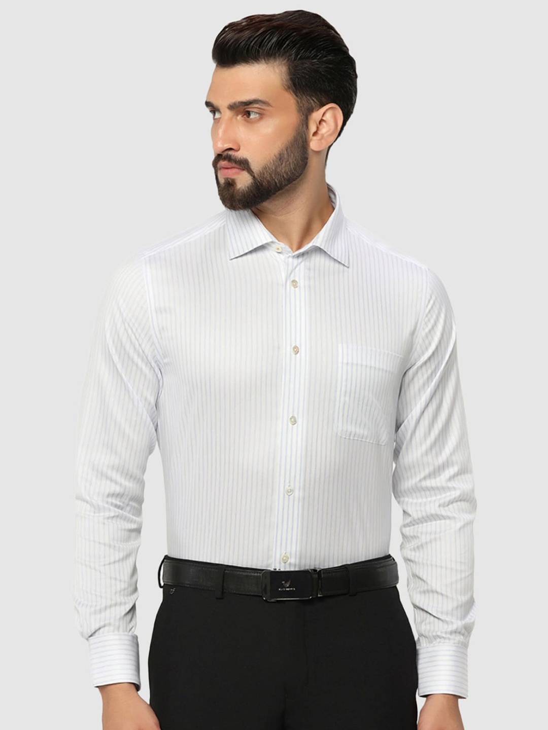 

Blackberrys Men Luxe Slim Fit Formal Shirt, White