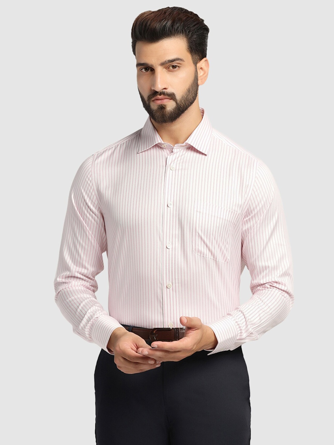 

Blackberrys Men Luxe Slim Fit Formal Shirt, Pink