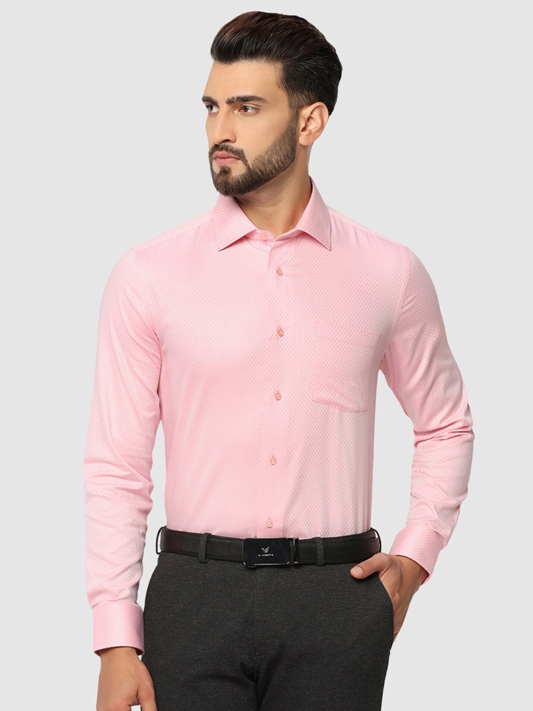

Blackberrys Straight Slim Fit Pure Cotton Formal Shirt, Pink