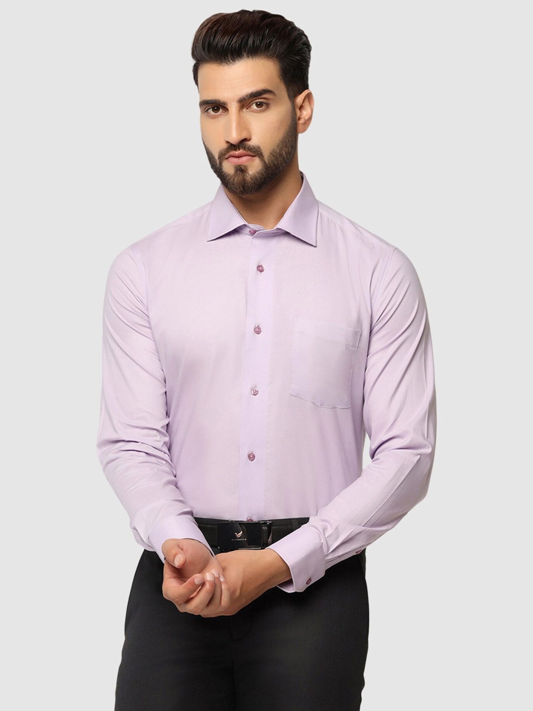 

Blackberrys Straight Slim Fit Pure Cotton Formal Shirt, Lavender