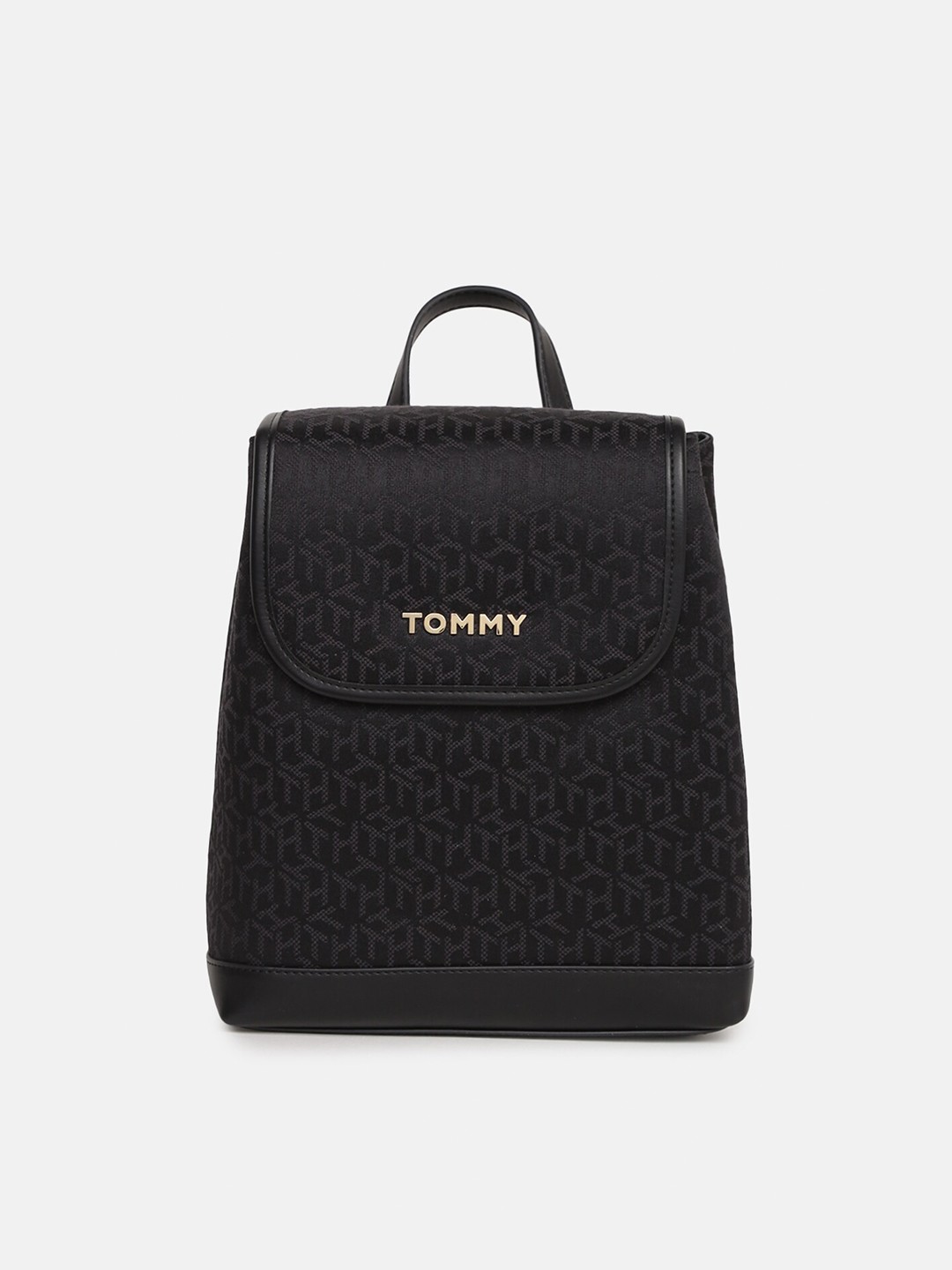

Tommy Hilfiger Men Textured Ergonomic Medium Backpack, Black