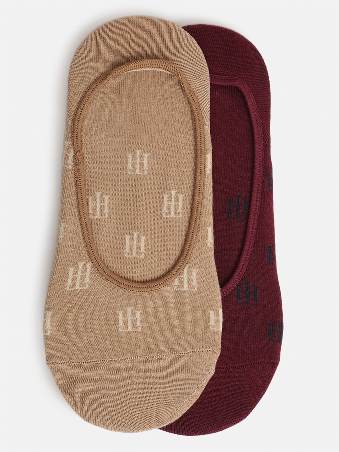 

Tommy Hilfiger Men Pack of 2 Solid Shoe Liners Socks, Burgundy