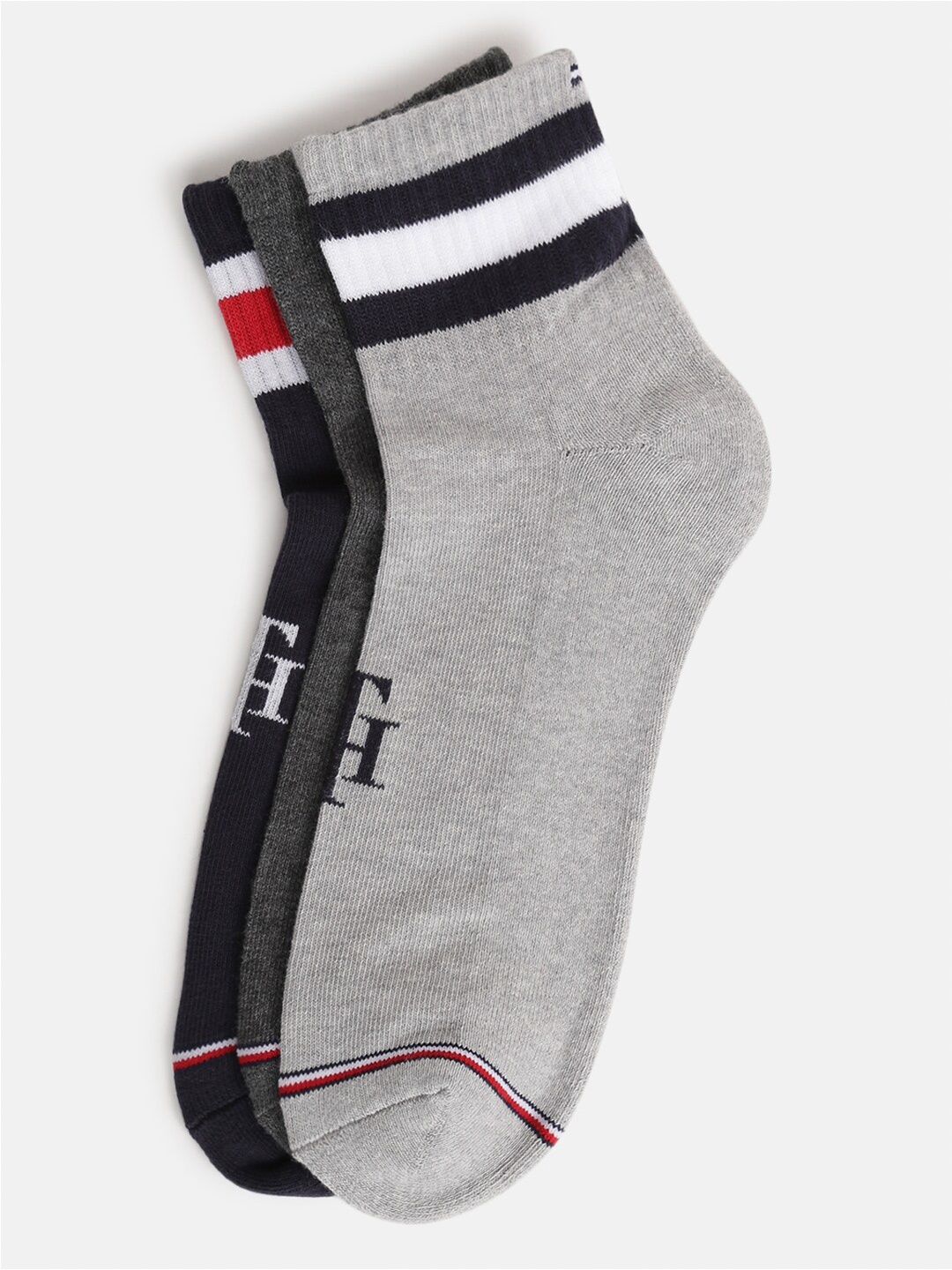

Tommy Hilfiger Women Pack Of 3 Patterned Ankle Length Socks, Navy blue
