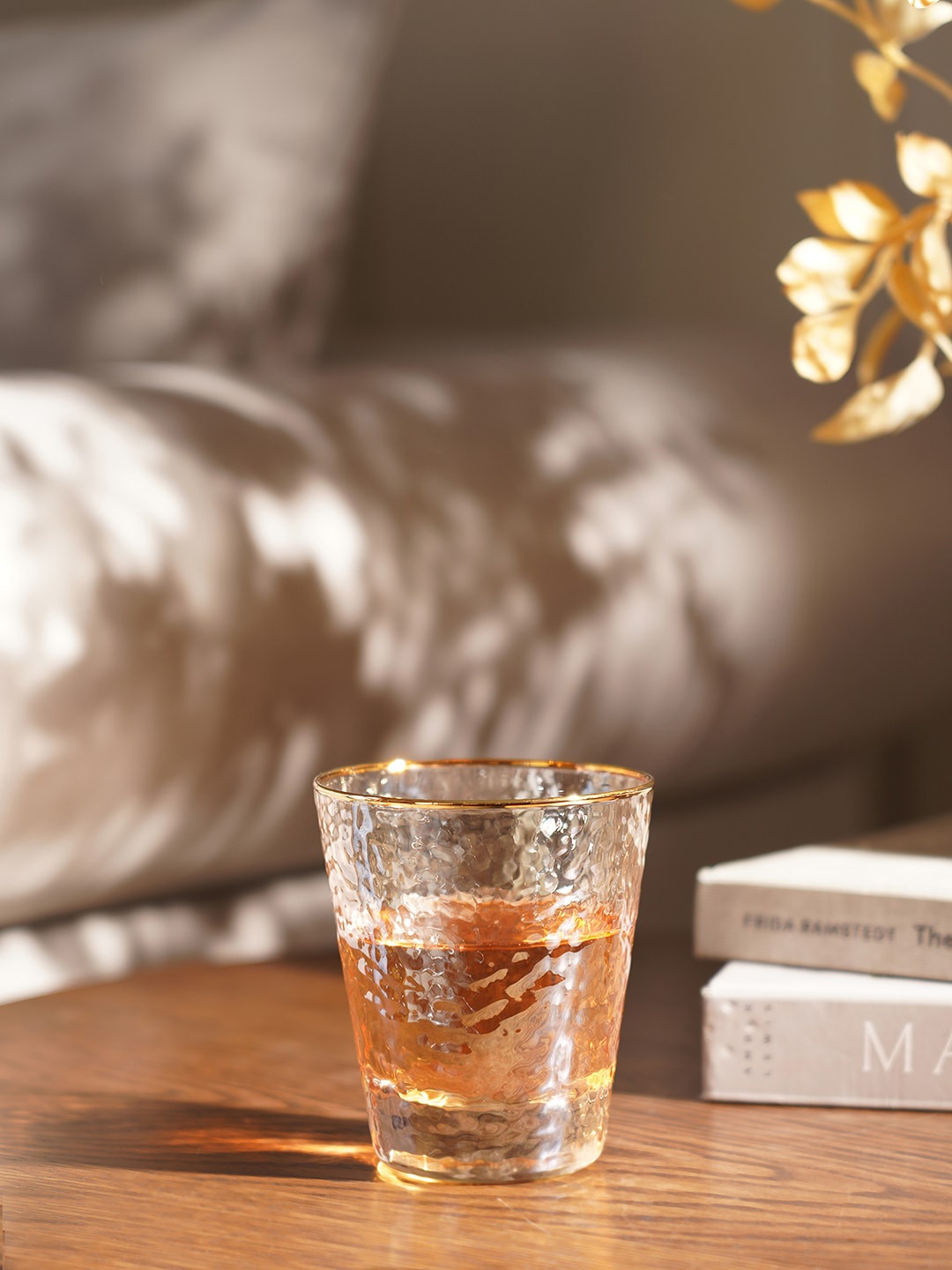 

Pure Home and Living Brown 2-Pieces Hammered Glass Drinking Set