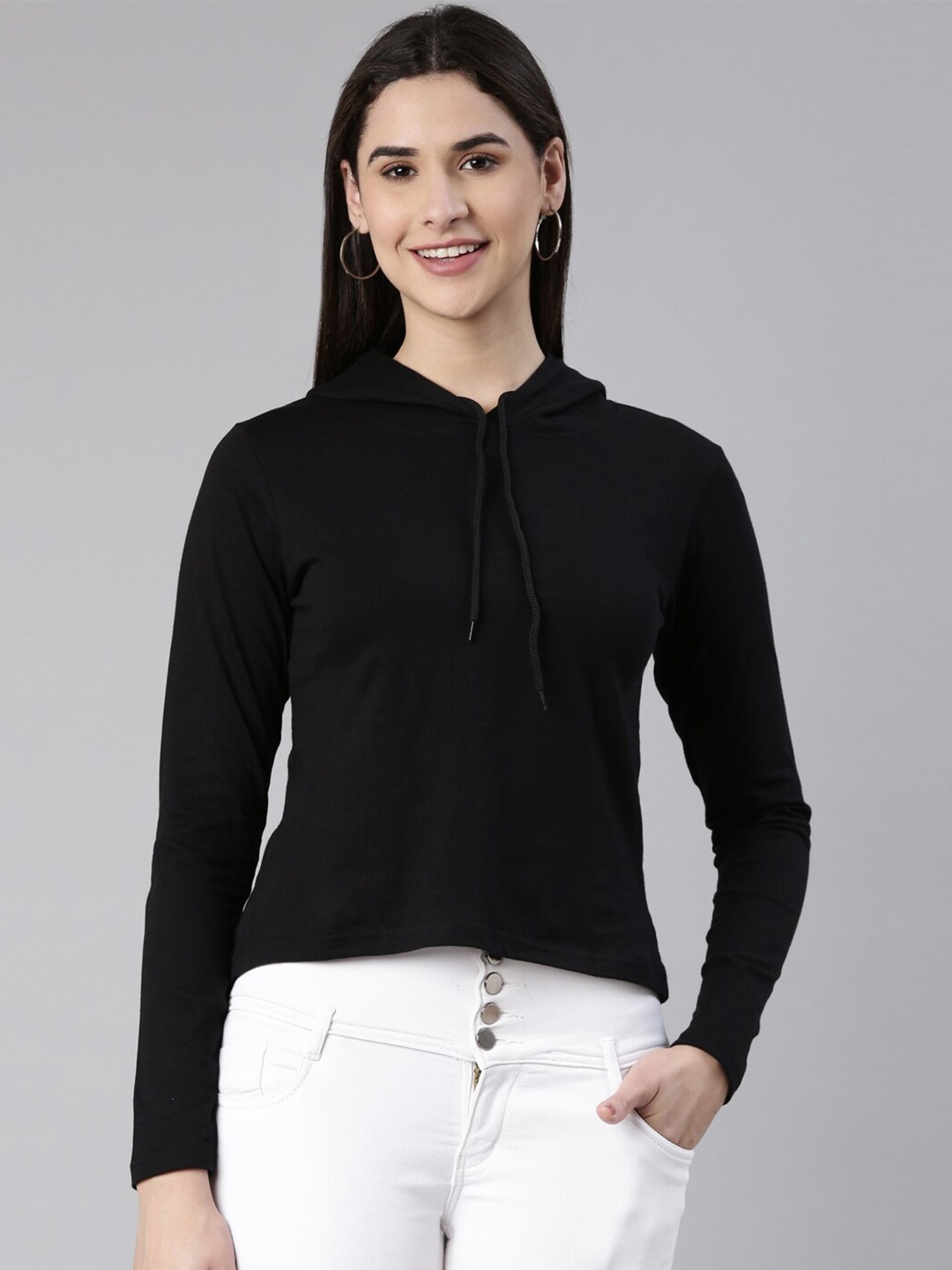 

Kryptic Hooded Cotton Regular Fit T-shirt, Black