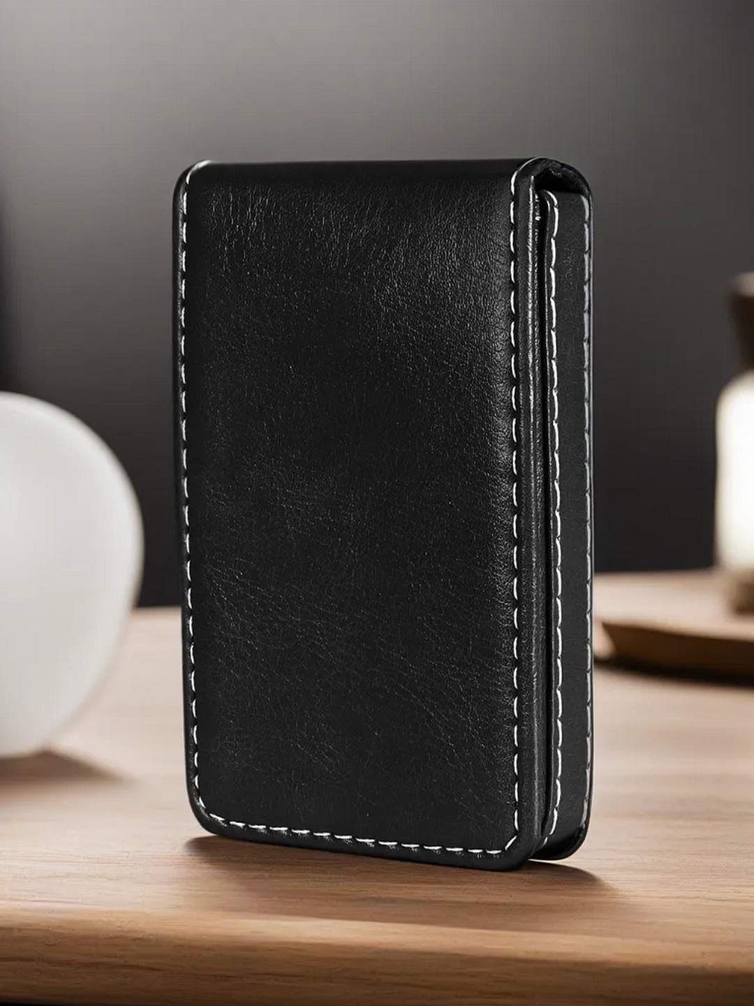 

LOREM Unisex Textured Card Holder, Black