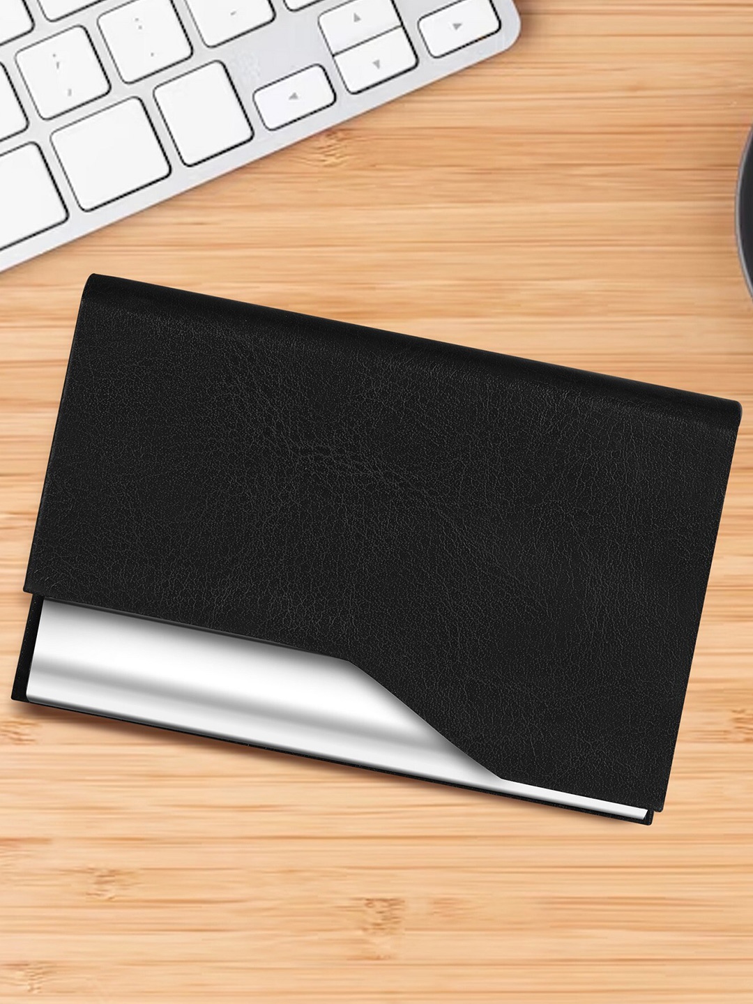 

LOREM Unisex Textured Card Holder, Black