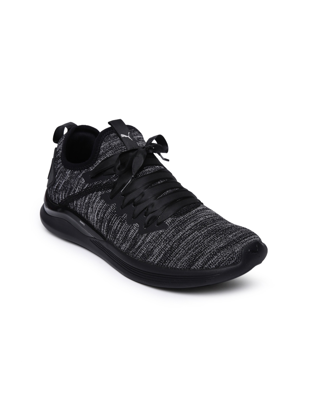

Puma Women Black & Charcoal Grey IGNITE Flash evoKNIT Satin EP Training Shoes