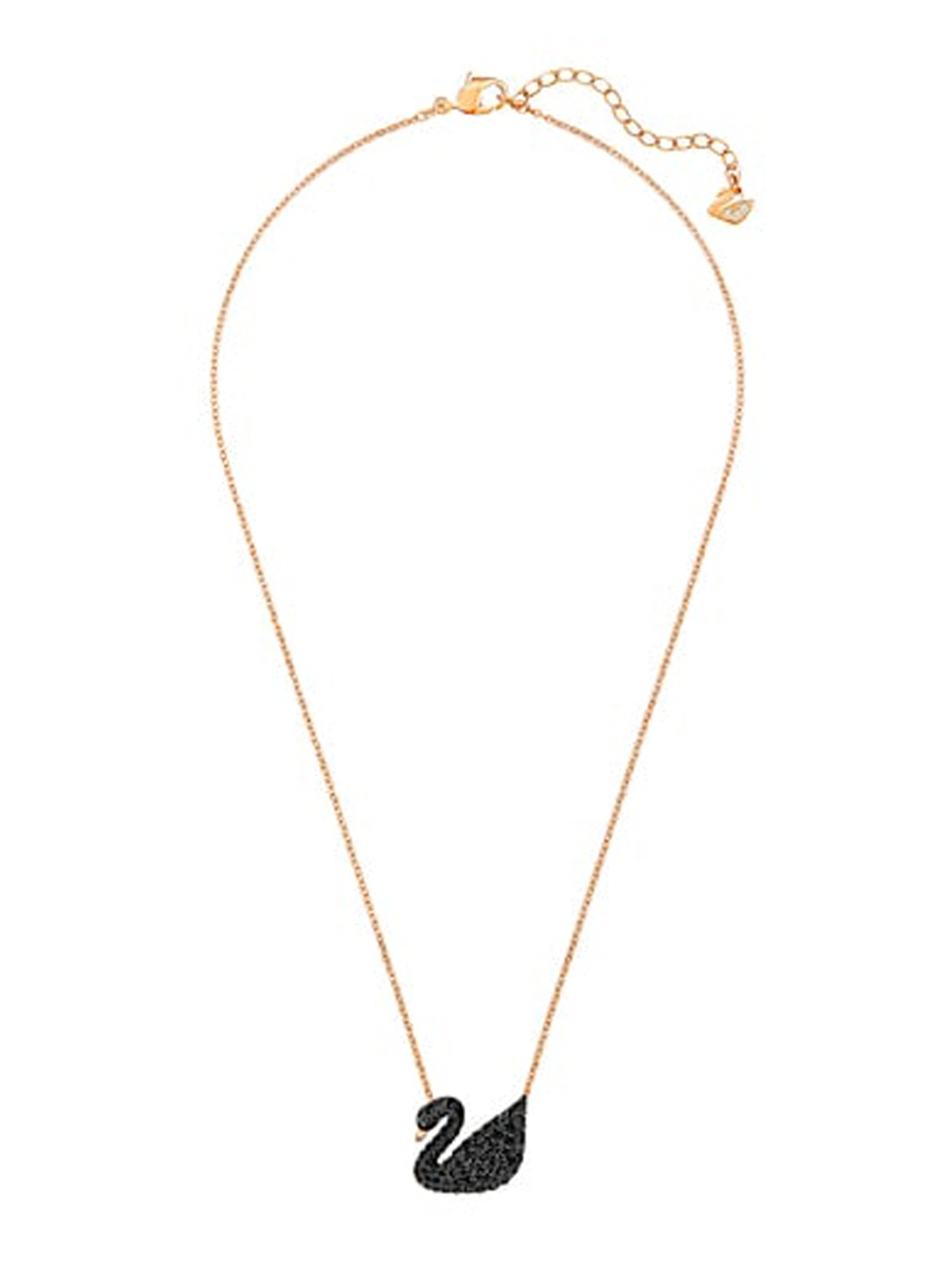 

FIMBUL Gold-Plated Stone Studded Small Swan Pendant Chain