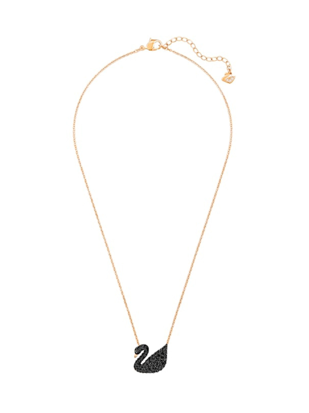 

FIMBUL Gold-Plated Stone Studded Small Swan Pendant Chain