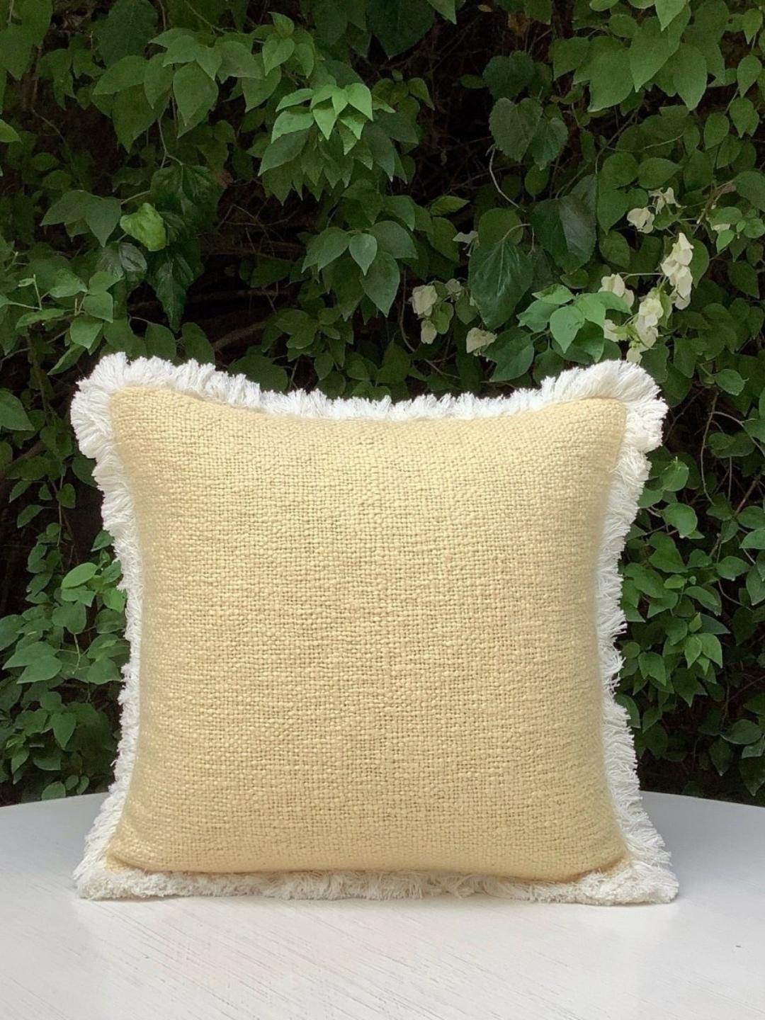 

Studio Covers Yellow & White Cotton Square Cushion Cover