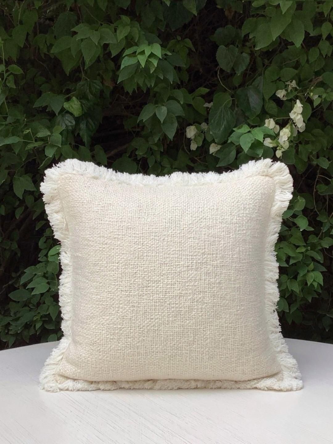 

Studio Covers Beige Cotton Square Cushion Cover