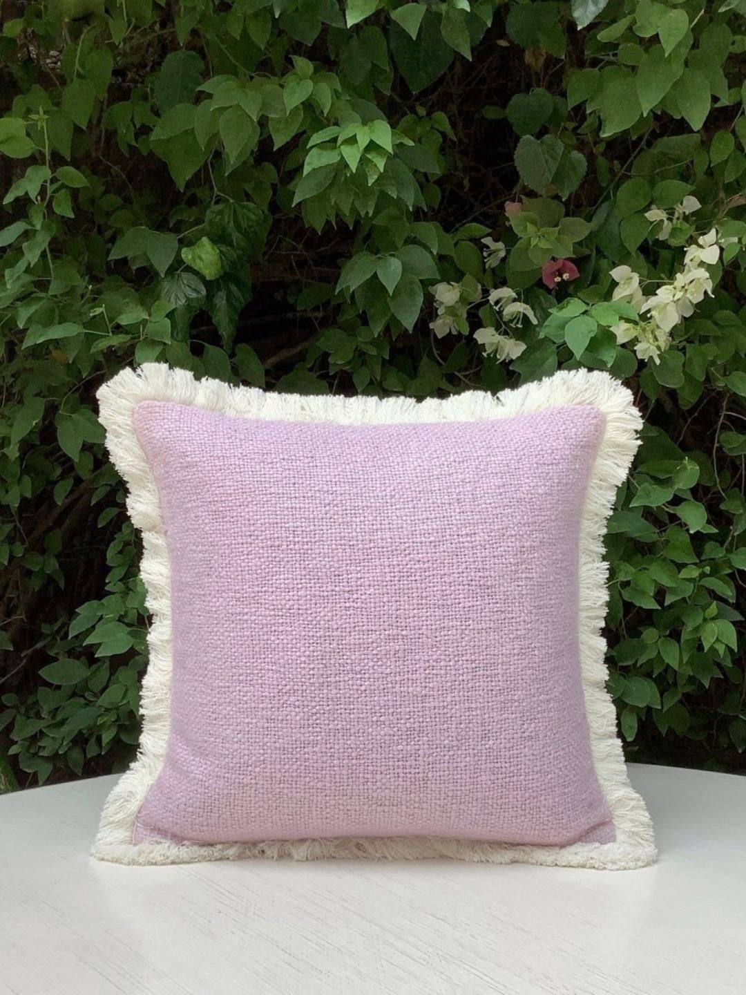 

Studio Covers Lavender & White Textured Cotton Square Cushion Covers