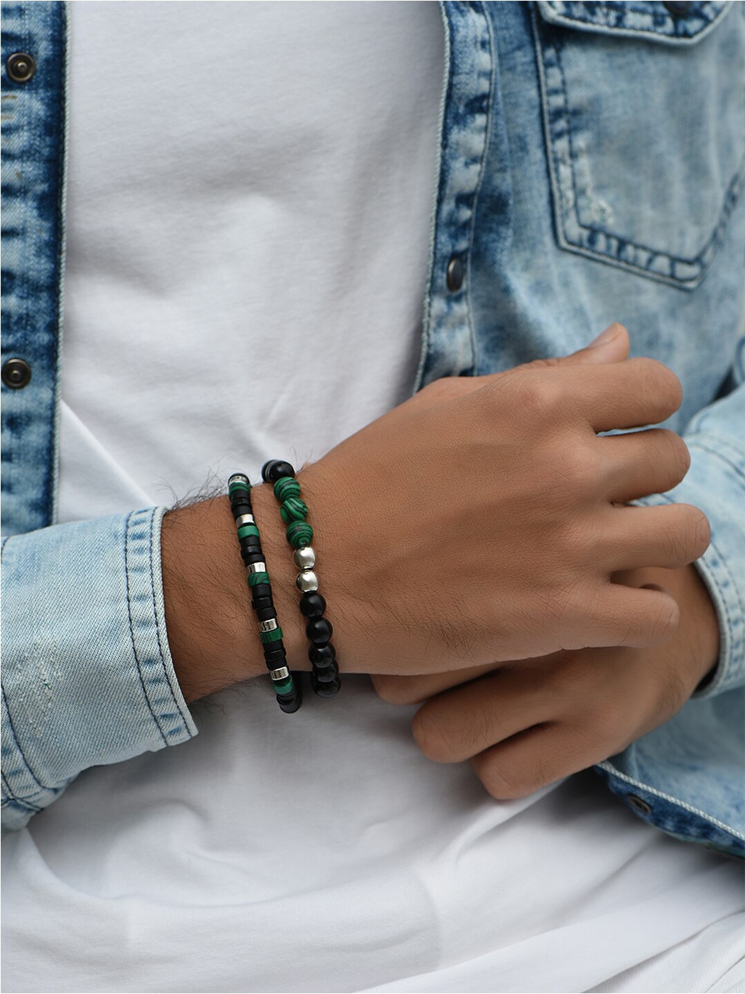 

The Bro Code Men Set of 2 Silver-Plated Bracelet