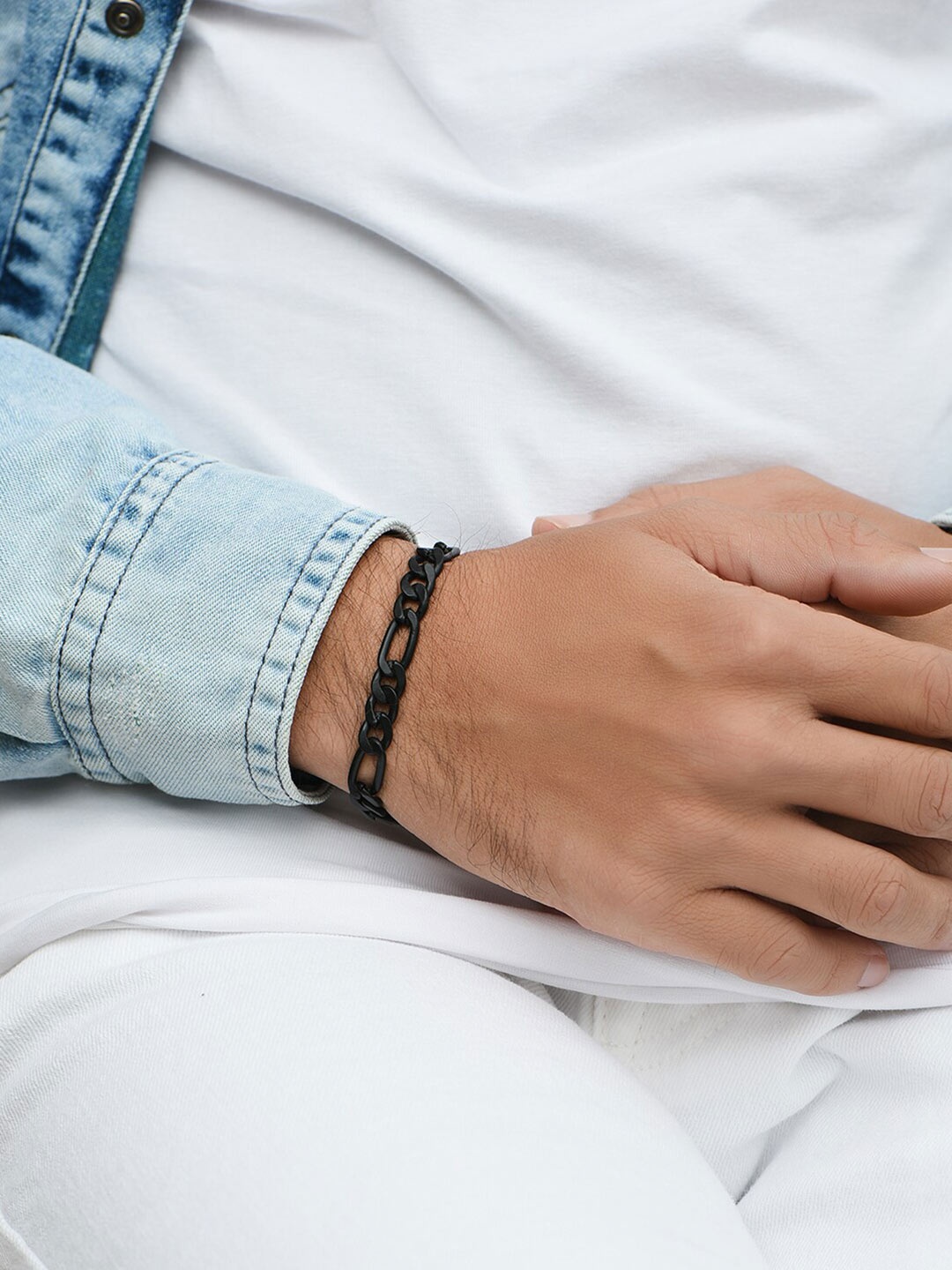 

The Bro Code Men Chain Link Bracelet, Black