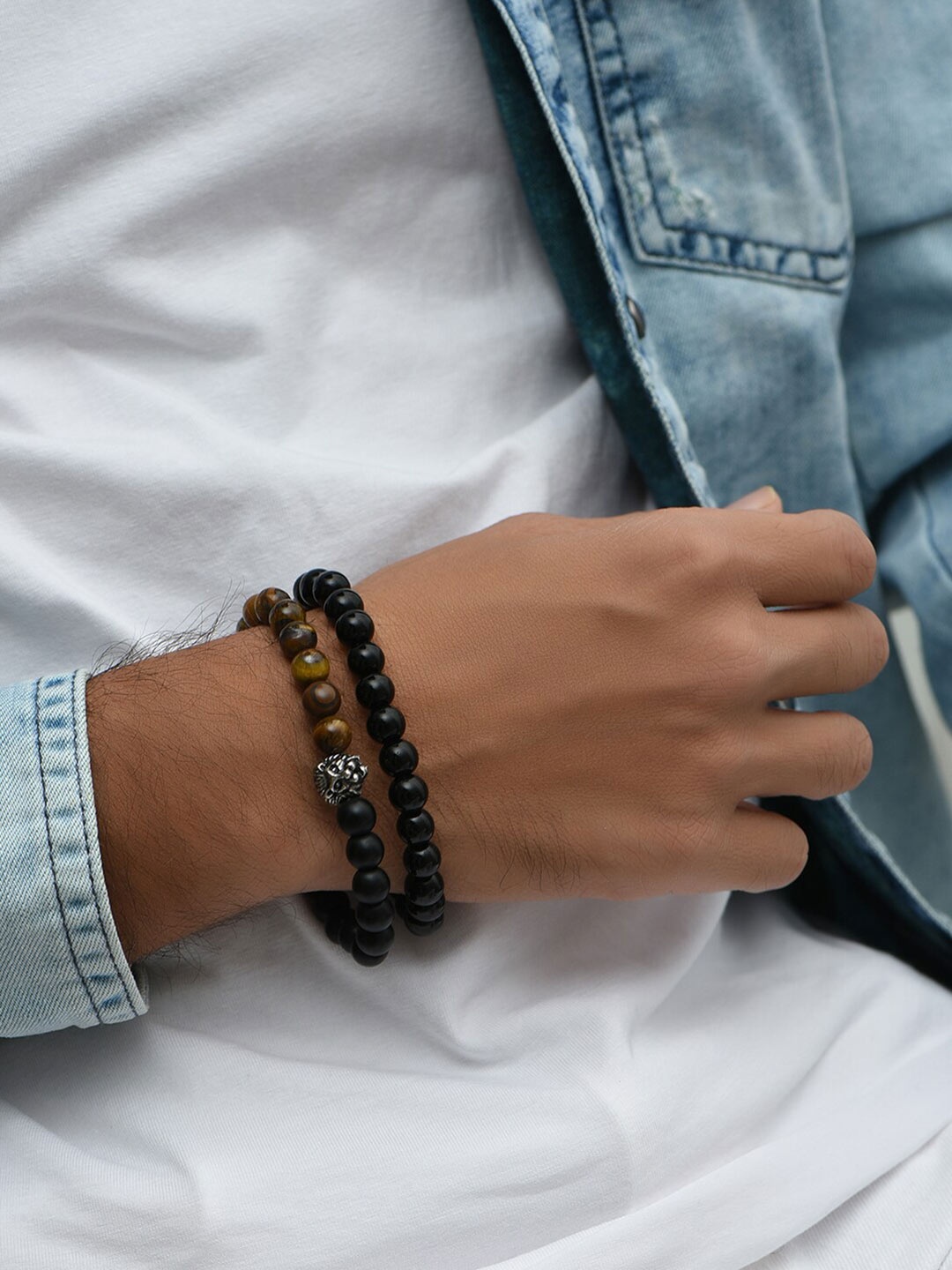

The Bro Code Men Set Of 3 Silver-Plated Bracelet