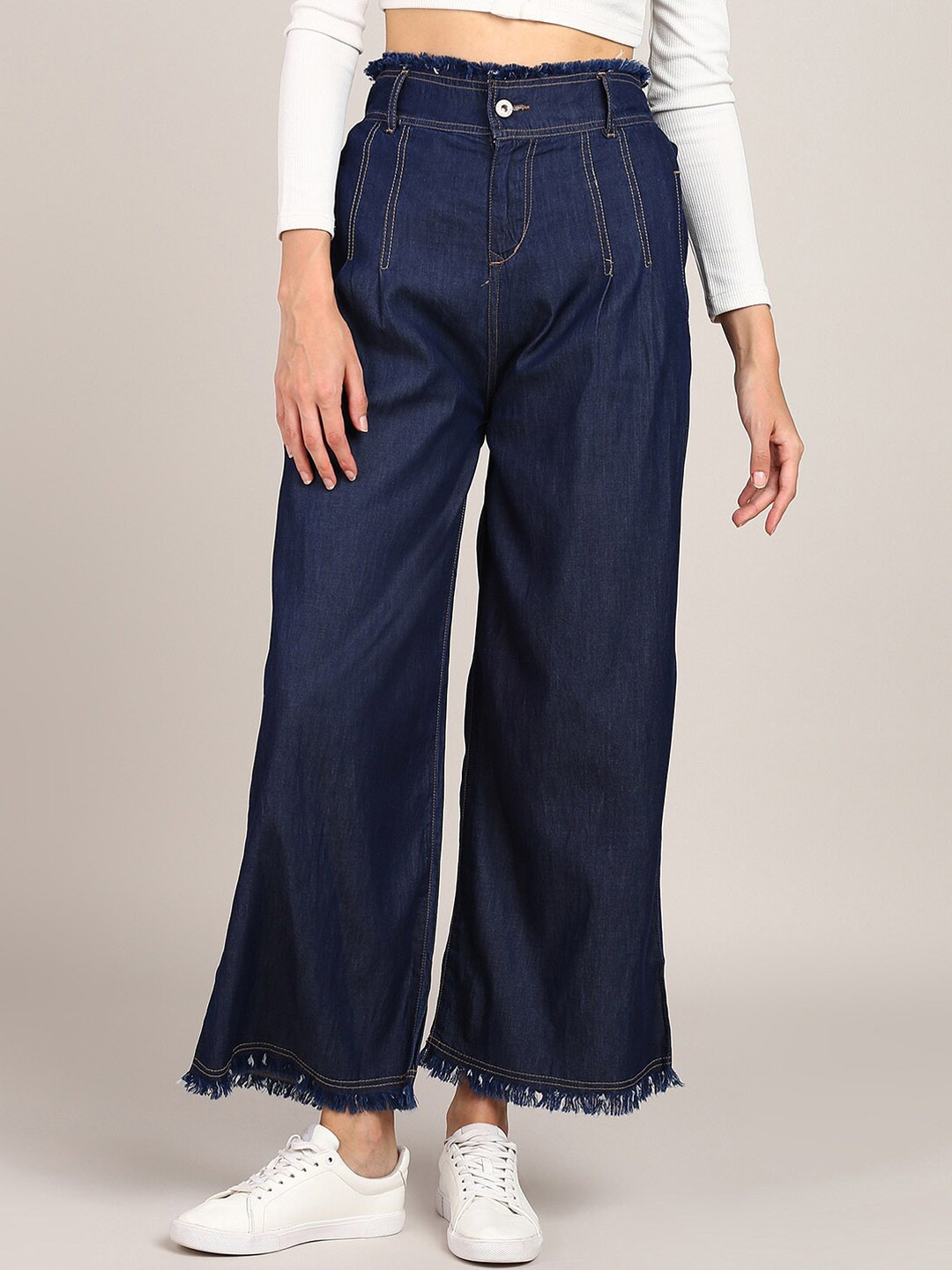 

DressBerry Women Blue Jean Flared Clean Look Low-Rise Cotton Jeans