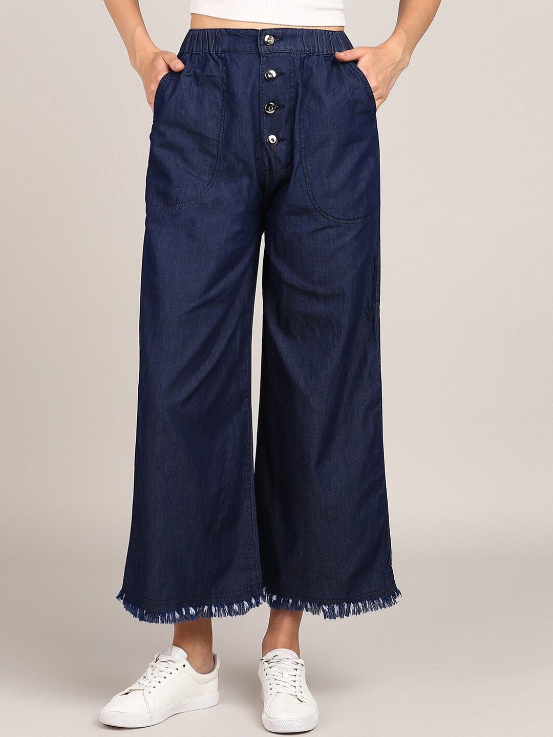 

DressBerry Women Blue Jean Flared Clean Look Low-Rise Cotton Jeans