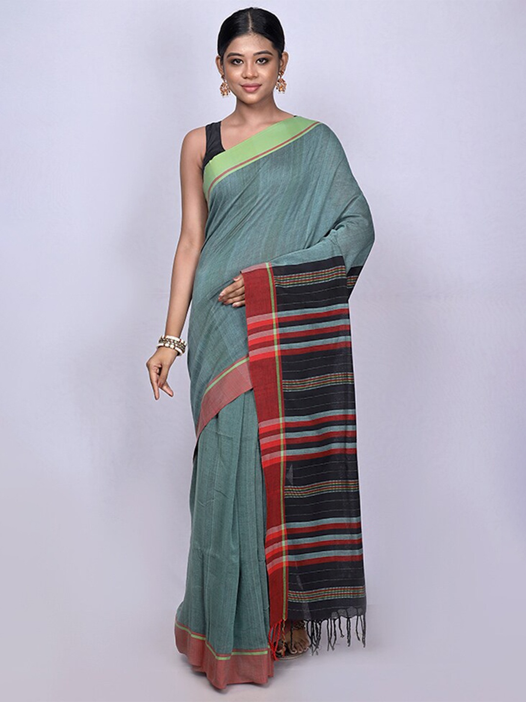 

AllSilks Art Silk Saree, Grey