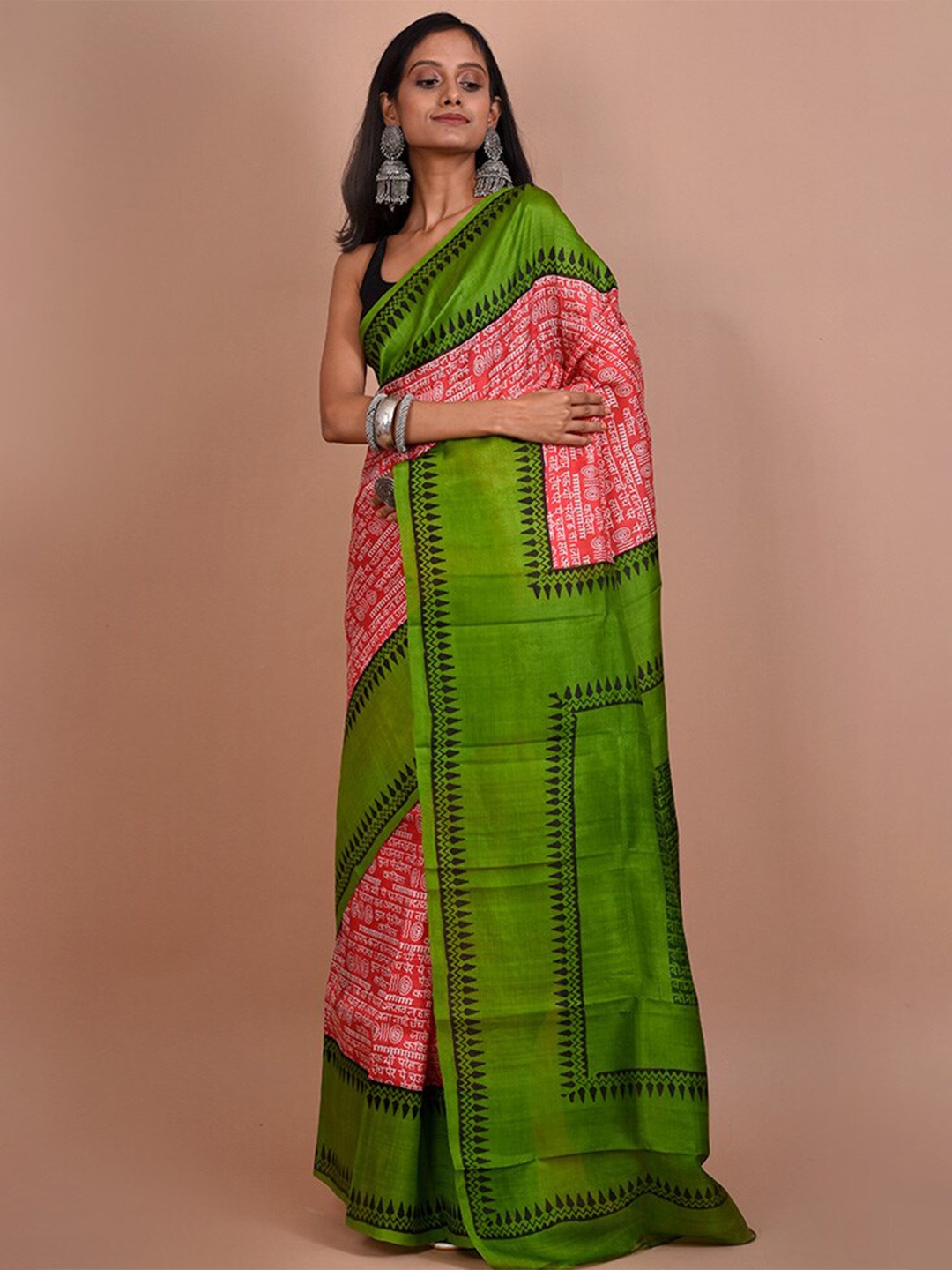 

AllSilks Ethnic Motifs Woven Design Pure Silk Saree, Red