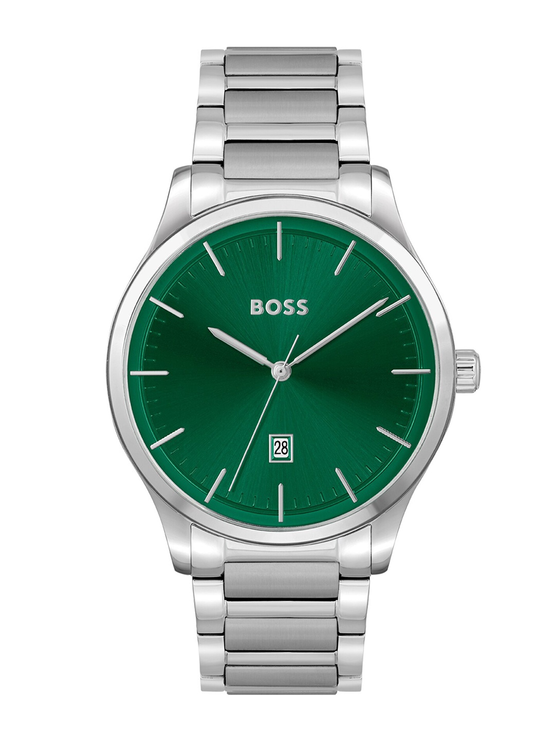 

BOSS Men Stainless Steel Bracelet Style Straps Analogue Watch 1514084, Green