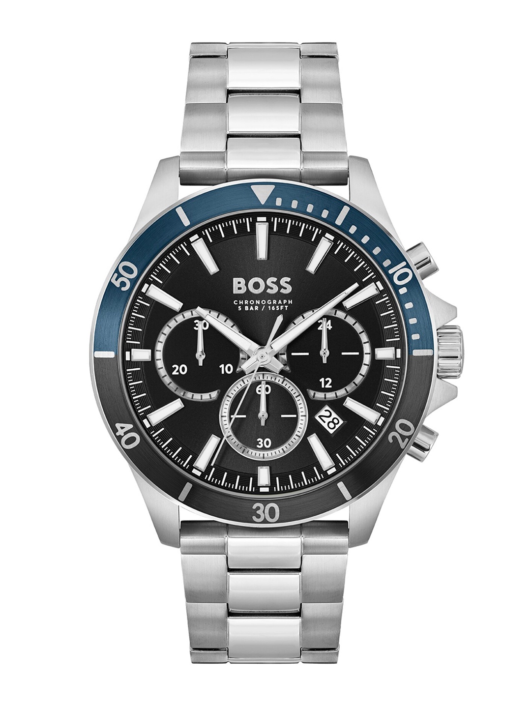 

BOSS Men Bracelet Style Straps Analogue Chronograph Watch 1514101, Black