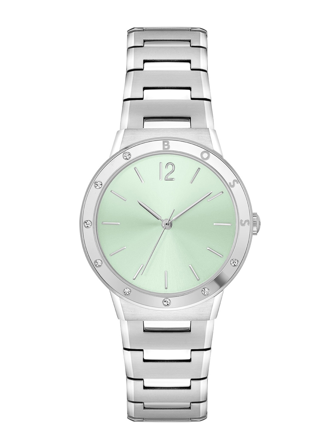 

BOSS Breath Women Stainless Steel Reset Time Bracelet Style Straps Analogue Watch 1502716, Green