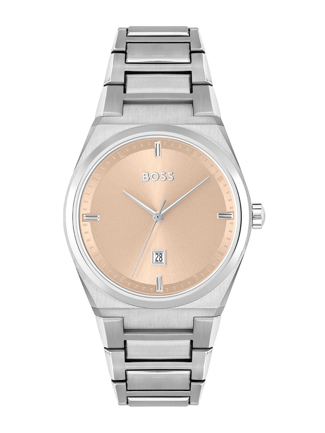 

BOSS Women Stainless Steel Bracelet Style Straps Analogue Watch 1502670, Rose gold