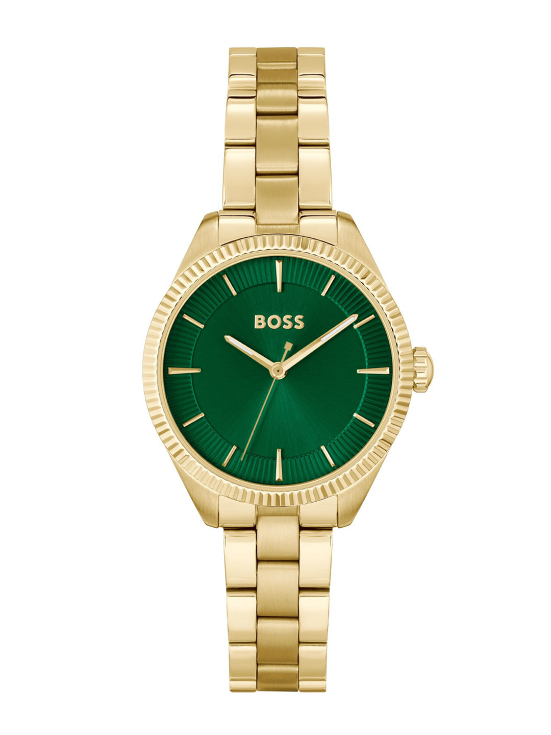 

BOSS Women Textured Dial & Bracelet Style Straps Analogue Watch 1502729, Green
