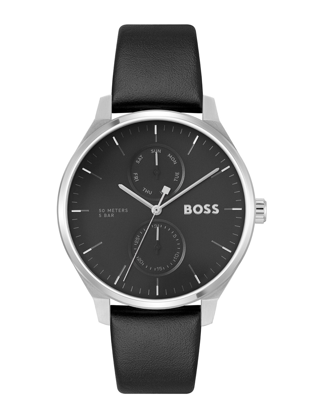 

BOSS Men Round Multifunction Analogue Watch 1514102, Black
