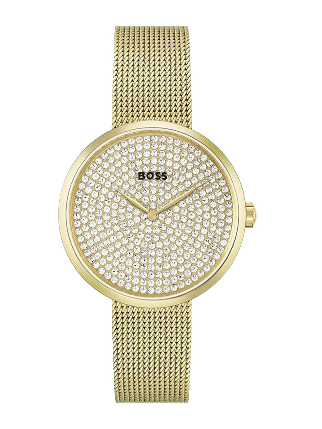 

BOSS Women Embellished Dial Bracelet Style Straps Analogue Watch 1502659, Gold