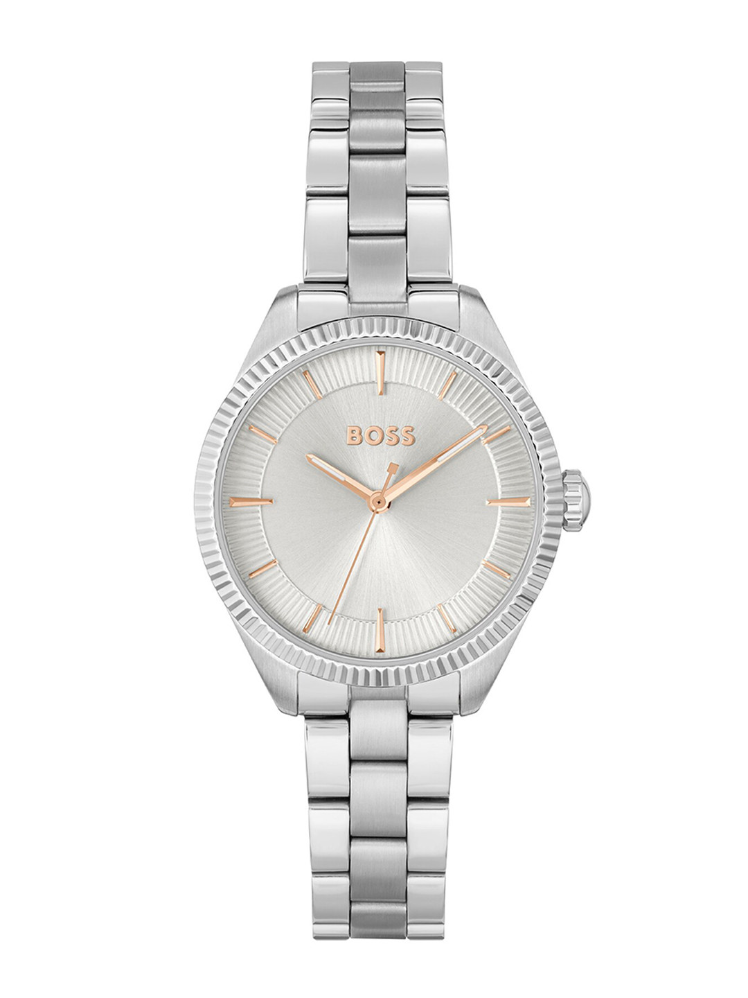 

BOSS Women Round Analogue Watch 1502726, Silver