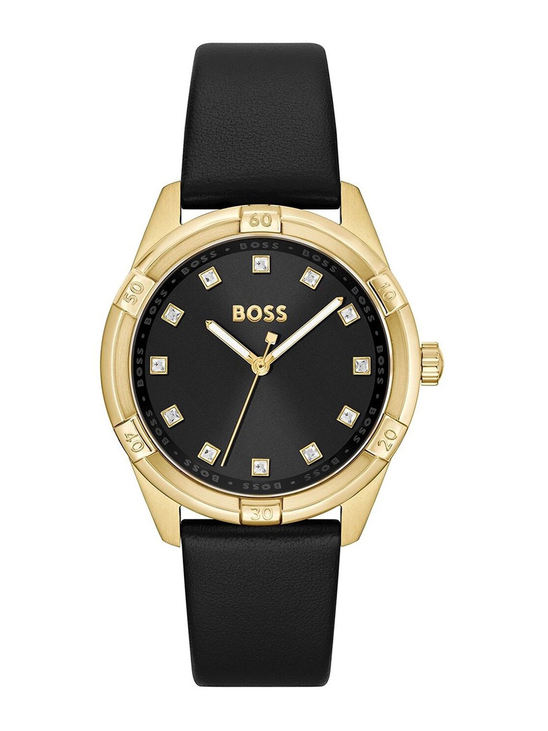 

BOSS Women Dial & Leather Straps Analogue Watch 1502697, Black