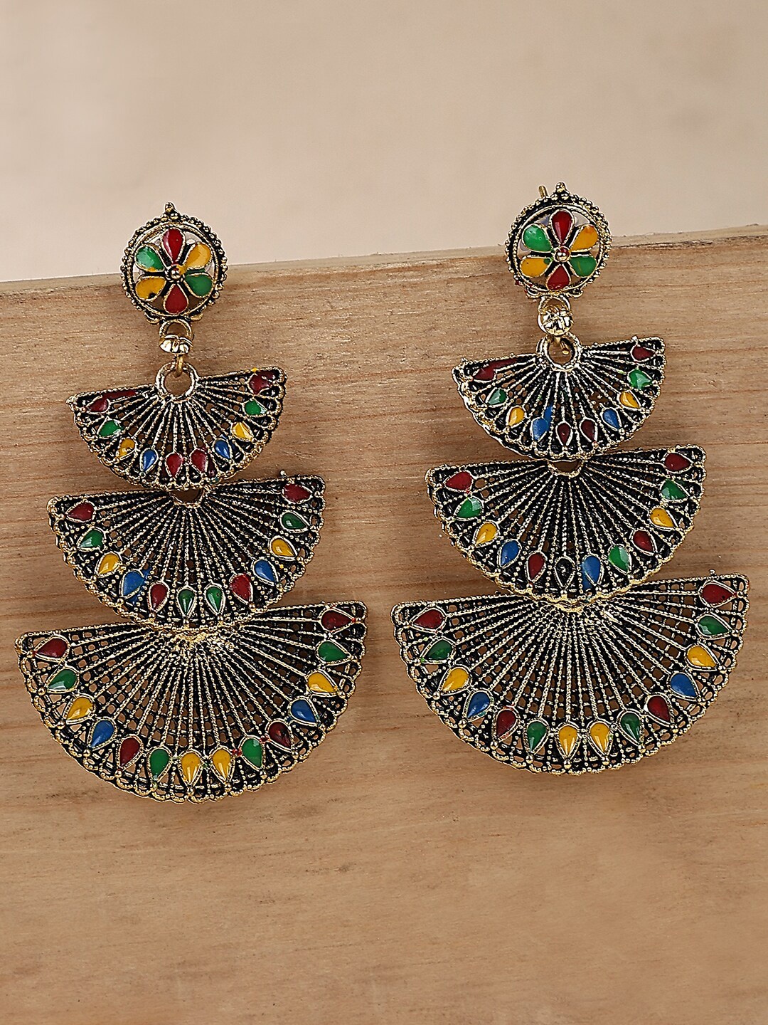 

ANIKAS CREATION Gold Plated Chandbalis