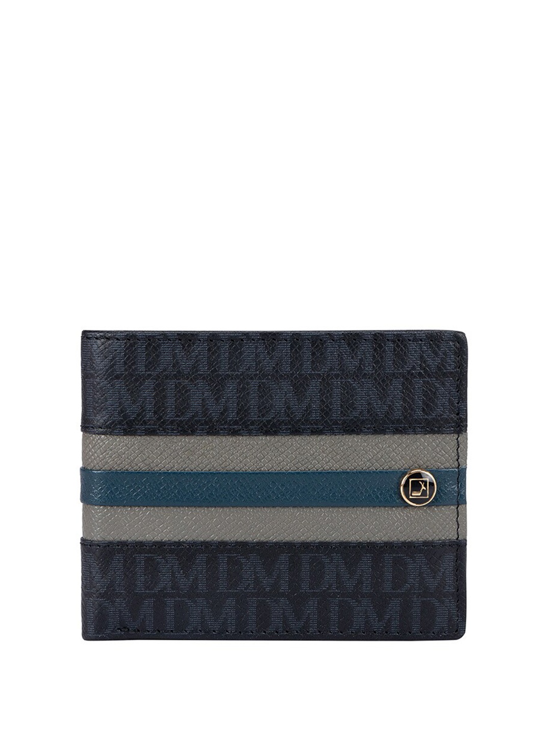 

Da Milano Textured Leather Two Fold Wallet, Black