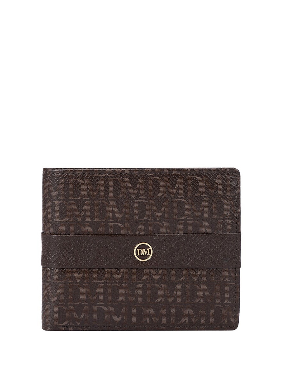 

Da Milano Textured Leather Two Fold Wallet, Brown