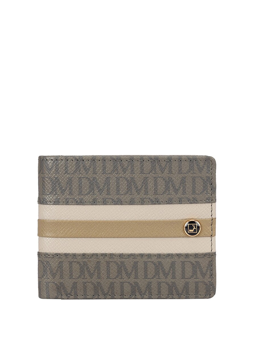 

Da Milano Men Printed Leather Two Fold Wallet, Brown