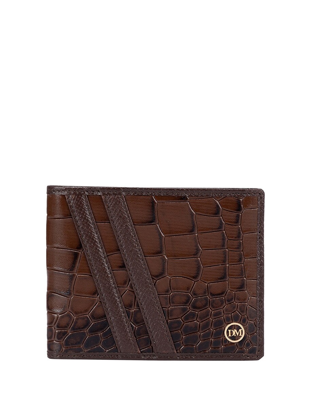 

Da Milano Abstract Textured Leather Two Fold Wallet, Brown