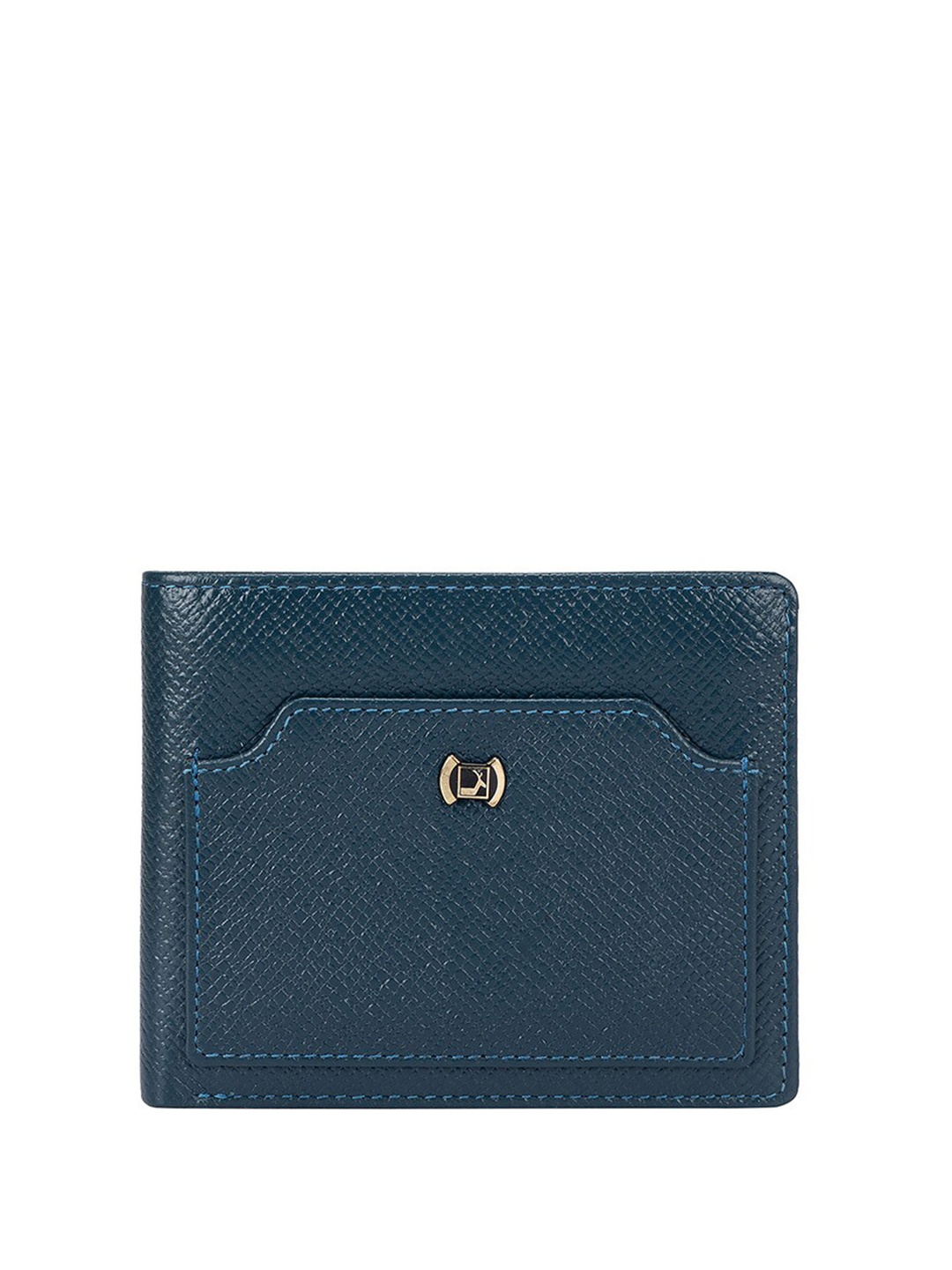 

Da Milano Two Fold Leather Wallet, Blue