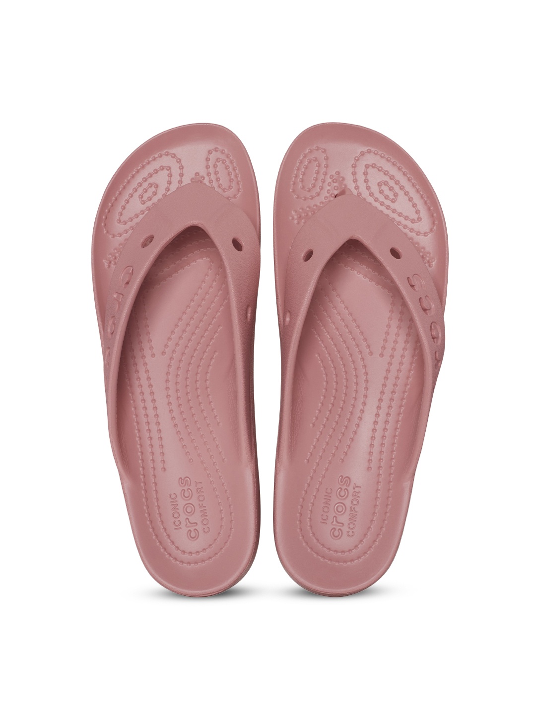 

Crocs Women Textured Thong Flip-Flops, Pink