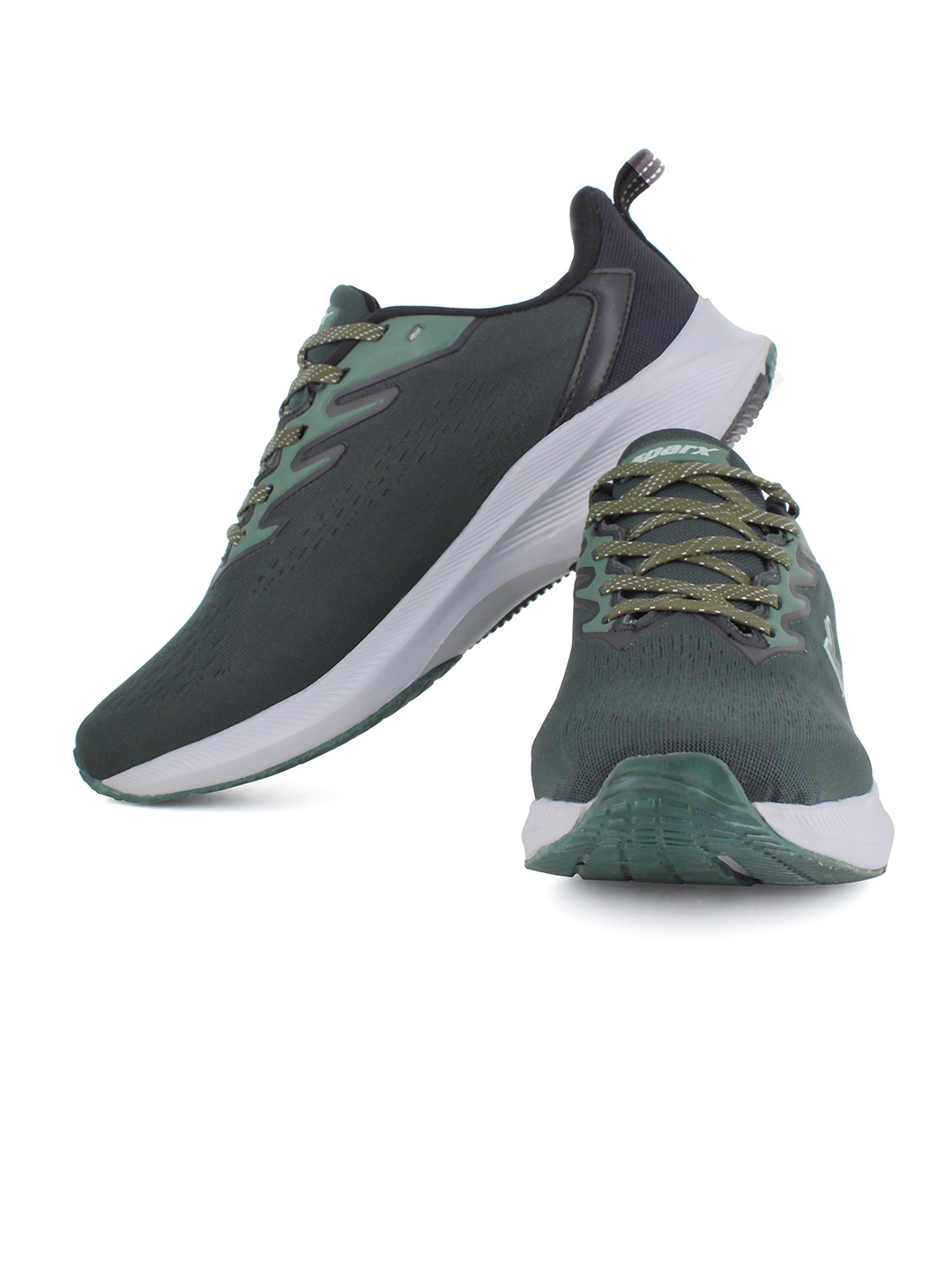 Sparx Men Lace-Up Running Shoes, Green