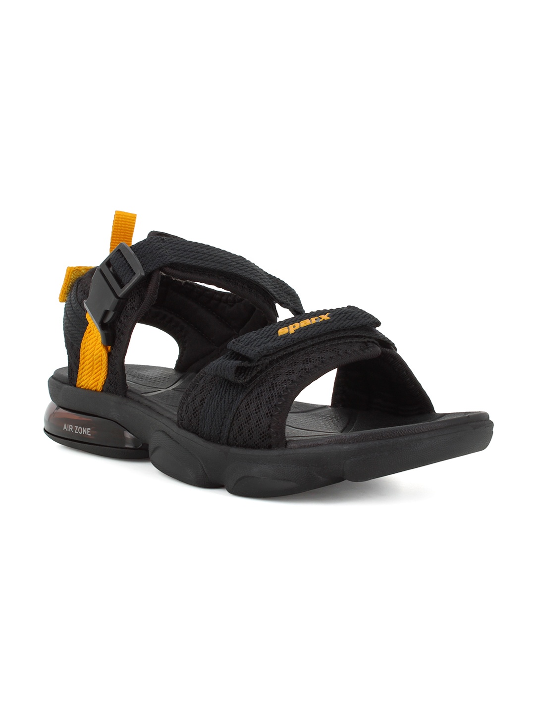 

Sparx Men Floater Sports Sandals With Velcro Closure, Black