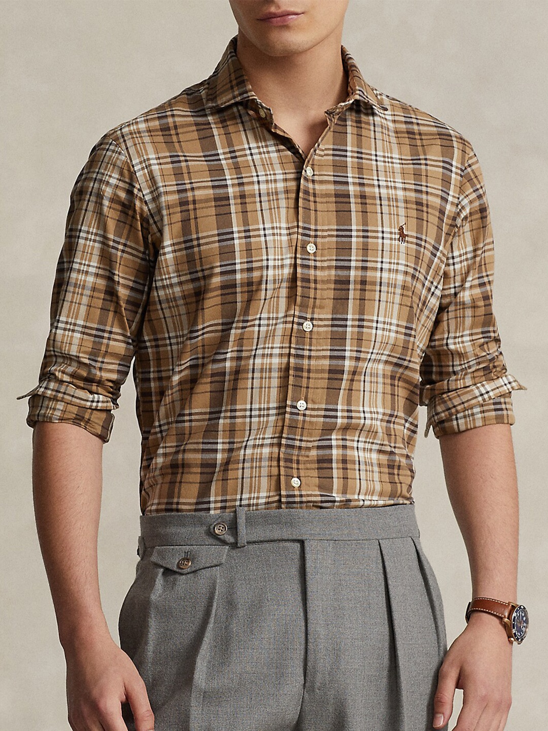 

Polo Ralph Lauren Checked Cotton Shirt, Brown