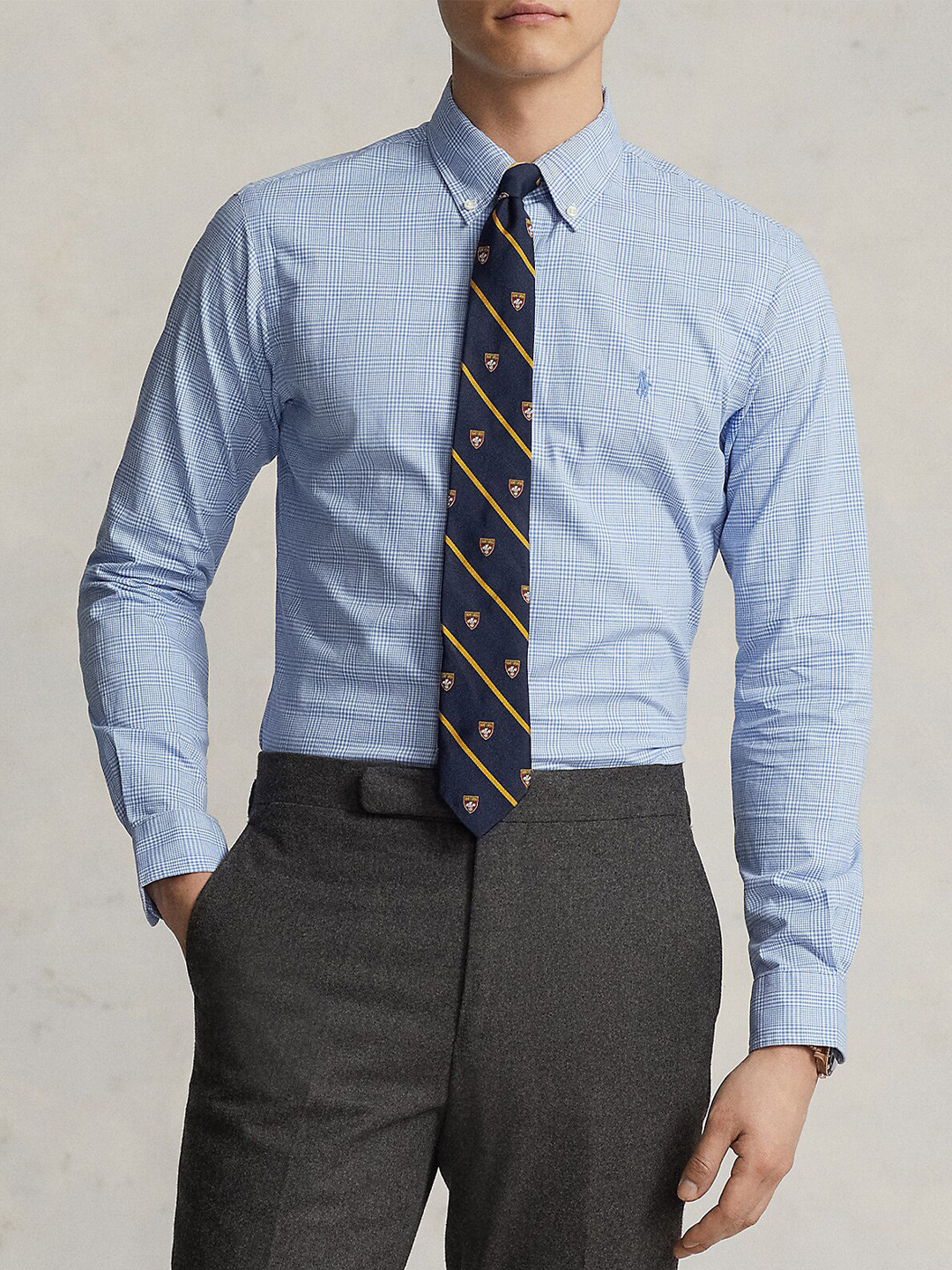 

Polo Ralph Lauren Tartan Checks Cotton Formal Shirt, Blue
