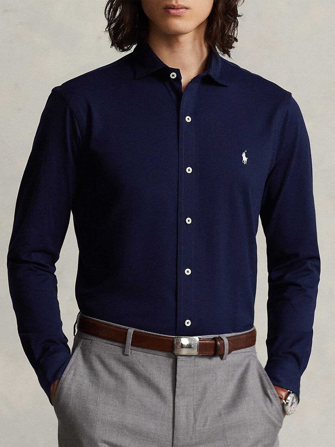 

Polo Ralph Lauren Cotton Formal Shirt, Navy blue