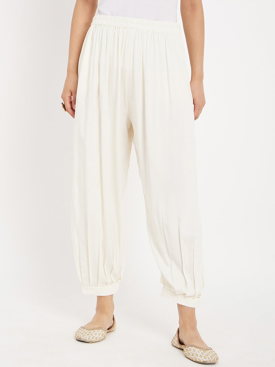 

Castle Lifestyle Loose-Fit Afghani Salwar, Off white