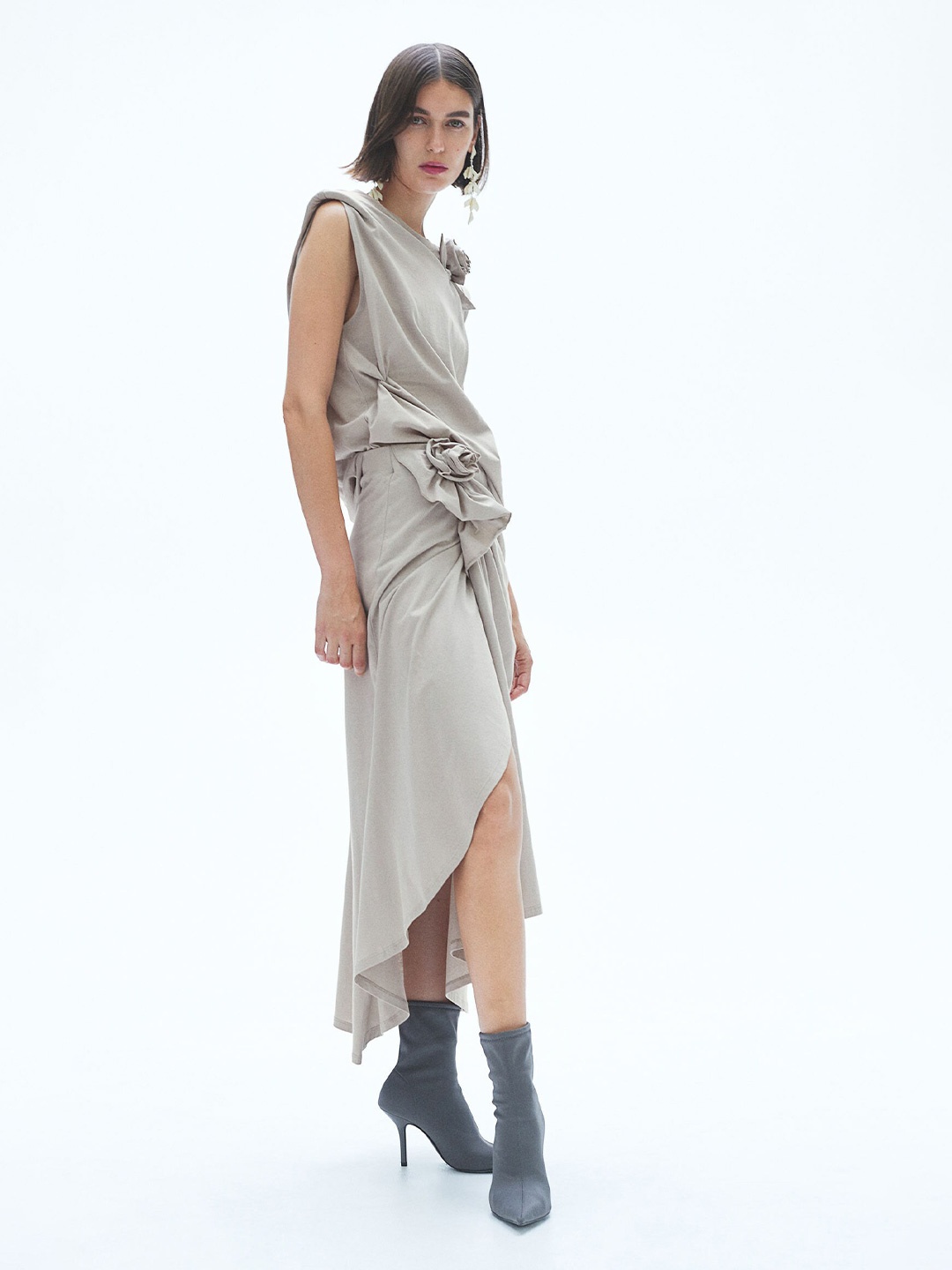 

H&M Appliqud Top, Beige