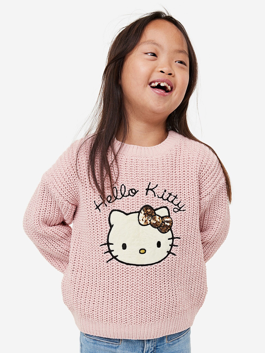 

H&M Girls Chenille Jumper, Pink