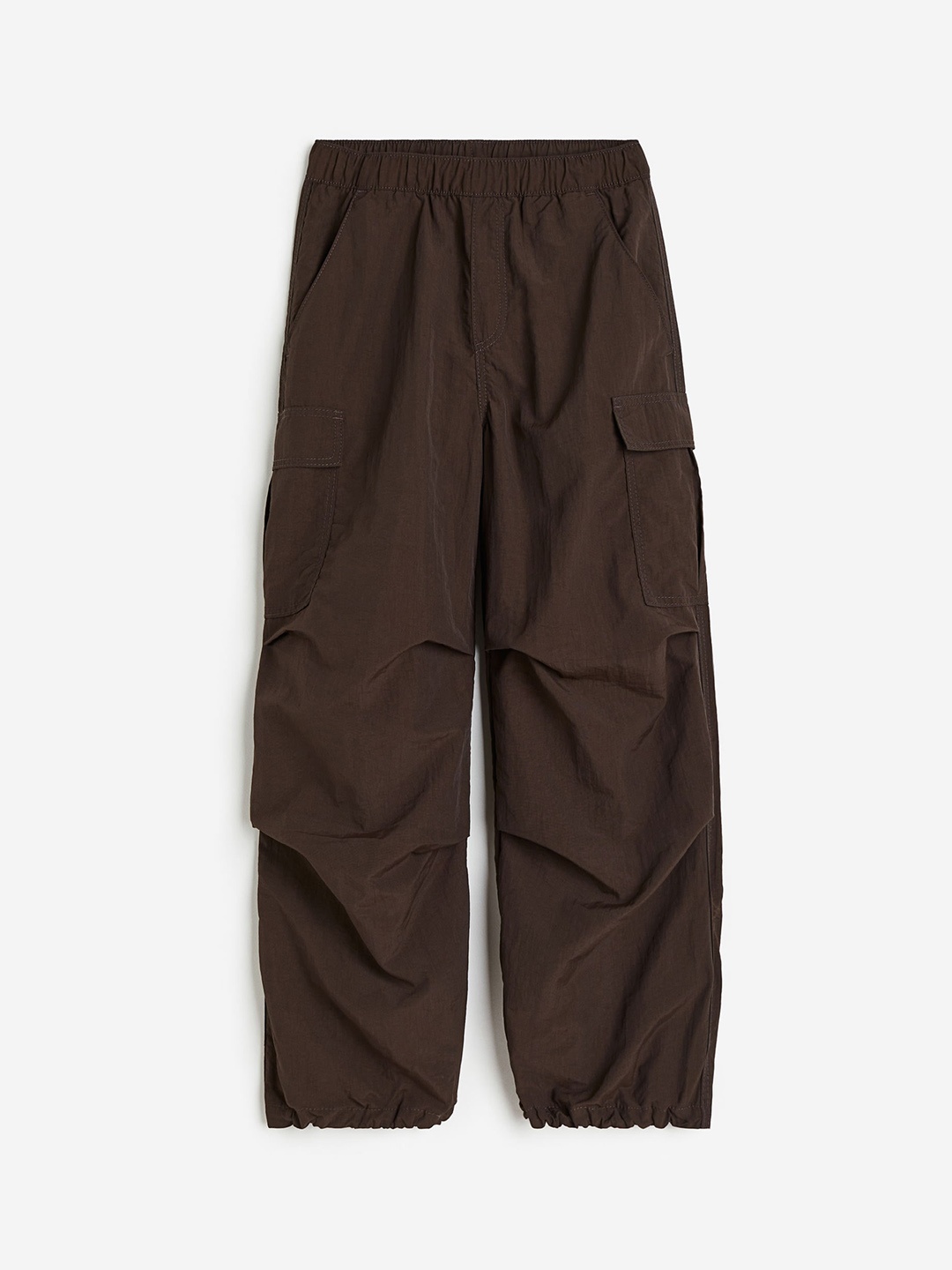 

H&M Girls Parachute Trousers, Brown